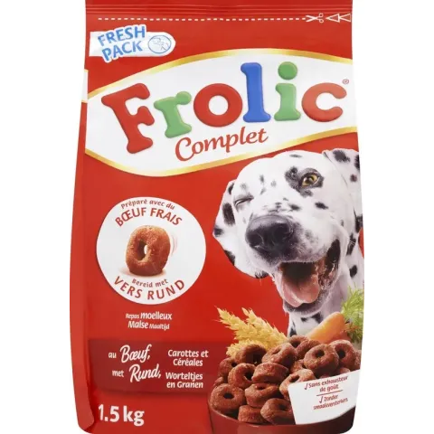 Frolic met rundvlees hondenvoer 1,5 kg
