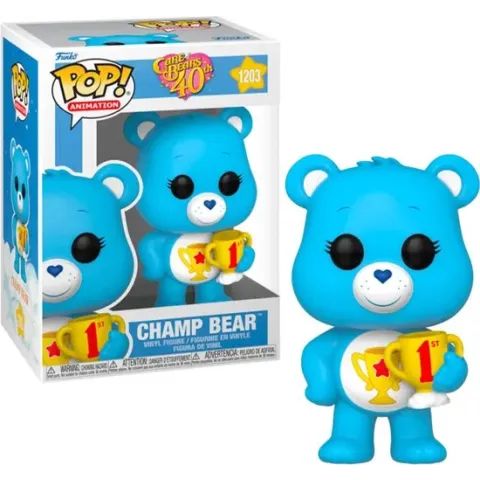 Funko Pop! Animation: Care Bears 40th Anniversary - Champ Bear (kans op speciale Flocked Chase editie)