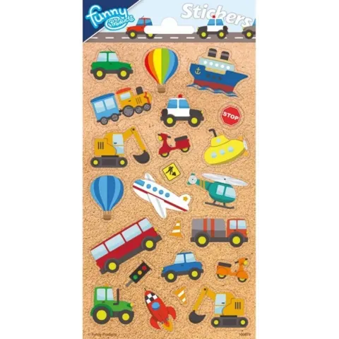 Funny Products Stickers Voertuigen 20 X 10 Cm Papier 23 Stuks