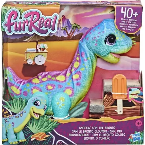 FurReal Snackende Sam de Brontosaurus -  Interactieve Knuffel