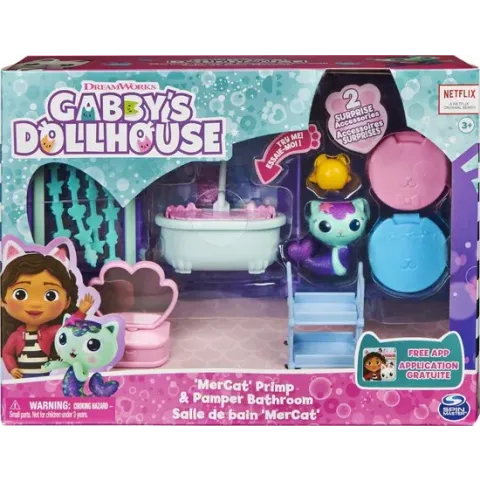 Gabby's Poppenhuis - Badkamer speelset - Met zeemeermin kat