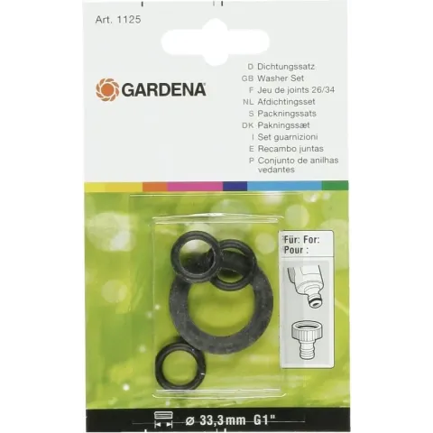 GARDENA ringenset rubber 1" 4-delig