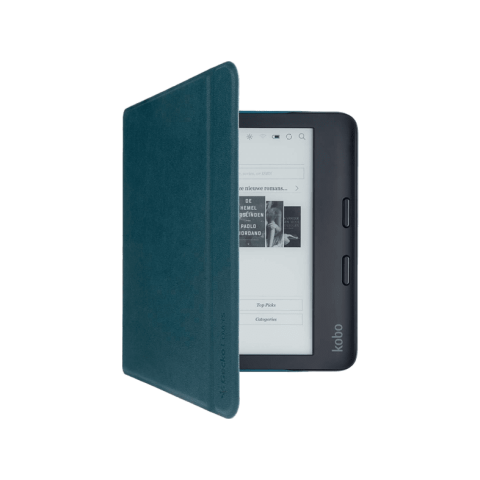Gecko Easy-click Cover Kobo Libra 2 + Tolino Vision 6 Zwart Petrol
