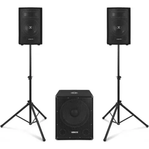Geluidsinstallatie met Bluetooth - Vonyx VX0812BT - Geluidsinstallatie compleet met subwoofer en tops - 800W