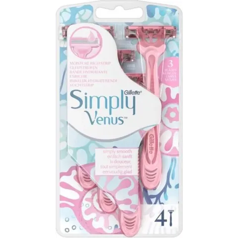 Gillette Simply Venus3 Wegwerpscheermesjes Vrouwen - 4 Stuks