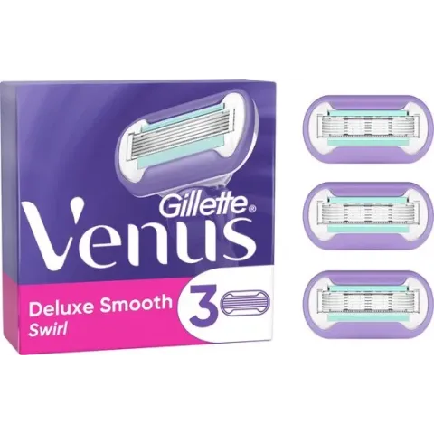 Gillette Venus Deluxe Smooth Swirl Scheermesjes Voor Vrouwen - 3 Navulmesjes