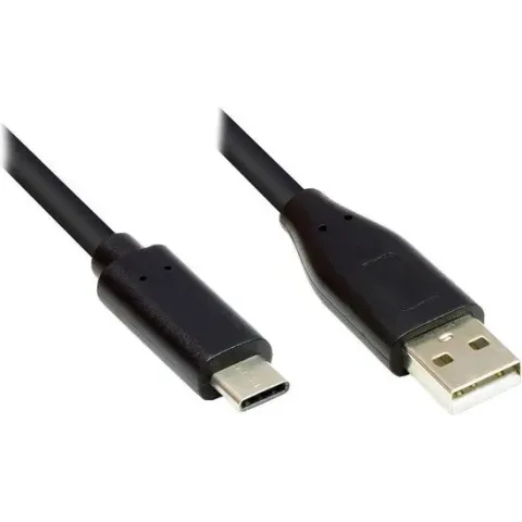 Goobay 59118 USB-kabel 0,5 m 2.0 USB A USB C Zwart