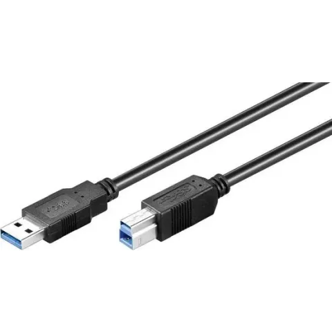 Goobay 96119 USB-kabel 5 m 3.2 Gen 1 (3.1 Gen 1) USB A USB B Zwart