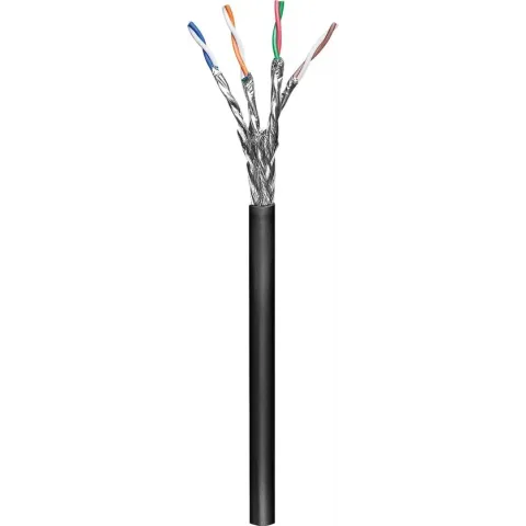 Goobay CAT 6 S/FTP 100m netwerkkabel Cat6 S/FTP (S-STP) Zwart