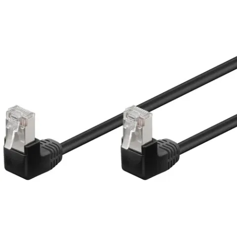 goobay Patchkabel Cat 5e 2x90° F/UTP 3m