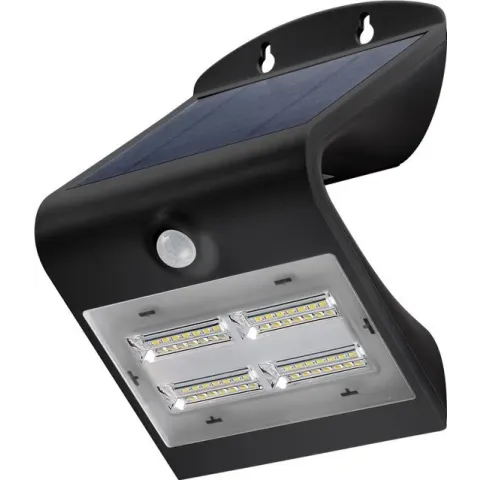 Goobay solar LED-wandlamp met bewegingssensor voor buiten - 3,2W / zwart