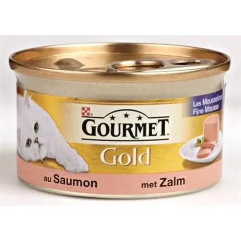 Gourmet Gold Mousse - Kattenvoer Zalm - 24 x 85 g