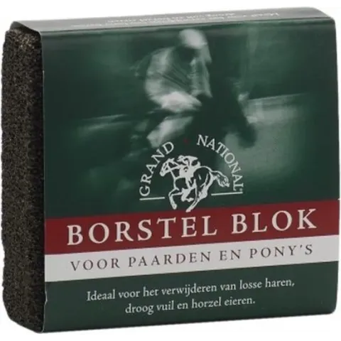 Grand National Huid- en vachtverzorging Borstel Blok - Zwart