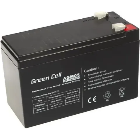 Green Cell 12V 7.2Ah (6.3mm) 7200mAh VRLA AGM accu