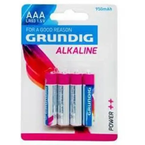 Grundig - Grundig AAA Batterijen Alkaline 4 Stuks 950mah