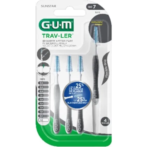 GUM Trav-Lers Ragers Grijs 2,6 mm blister à 4 stuks
