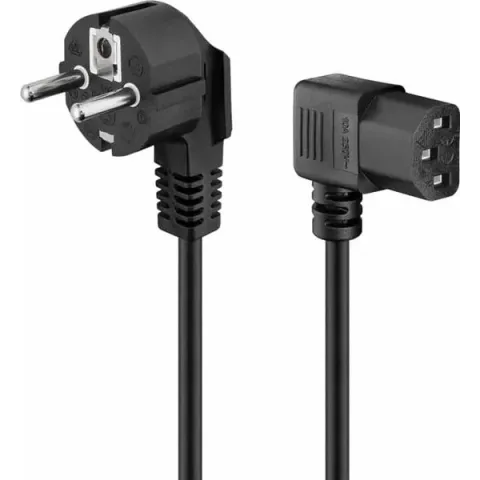 Haakse C13 Voedingskabel rechts 3m