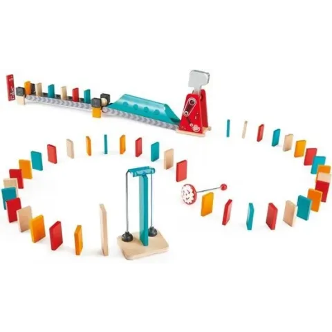 Hape Houten Dominospel Mighty Hammer 59-delig