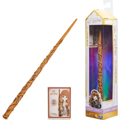 Harry Potter - Authentieke Hermelien Griffel Toverstaf met spellkaart - 30 cm