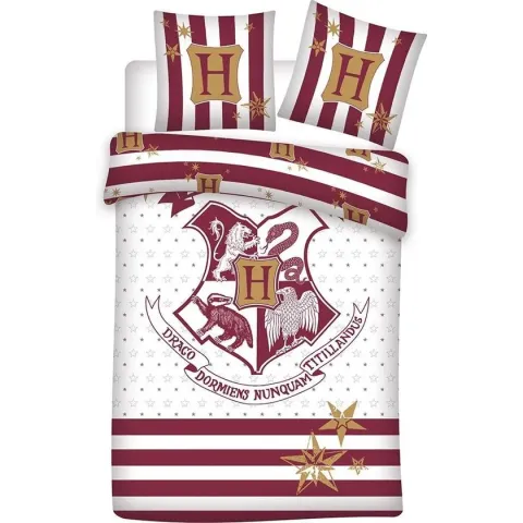 Harry Potter Dekbedovertrek Stripes - Eenpersoons - 140  x 200 cm - Katoen