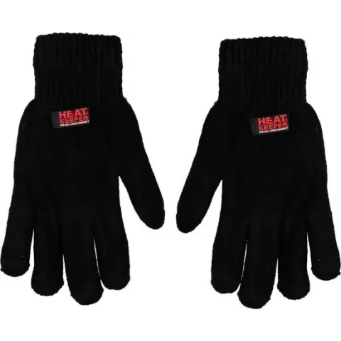 Heat Keeper Chenille dames thermo handschoenen zwart  - One size