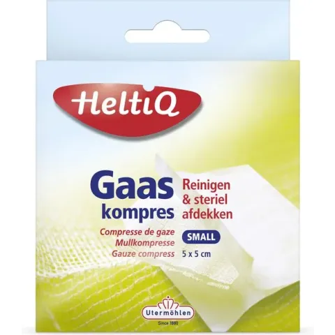 Heltiq Gaaskompressen - 5 x 5 cm - 16 stuks - Gaasjes