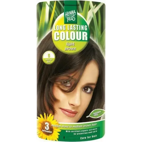 Hennaplus Long Lasting Colour 5 Light Brown - Haarverf