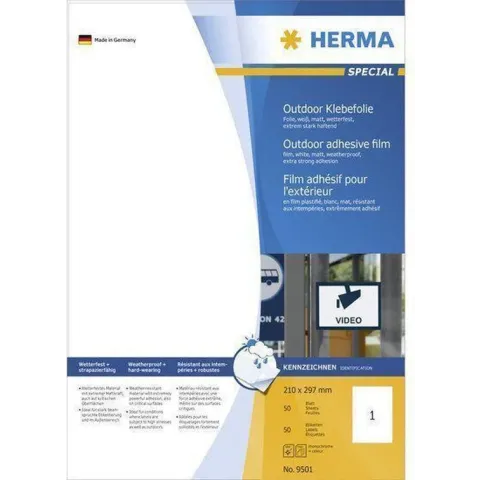 Herma 9501 Weerbestendige Etiket 210x297mm Wit - 50 etiketten