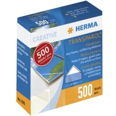 HERMA Transparol Fotoecken 500 St.