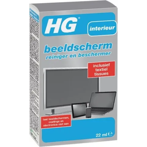HG beeldscherm reiniger en beschermer - 22ml - inclusief textiel tissues