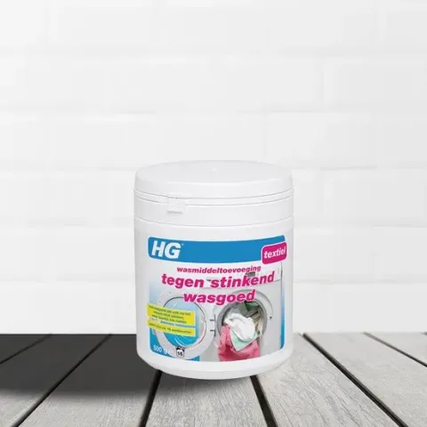 HG tegen stinkend wasgoed wasmiddeltoevoeging - 500gr - verwijdert stankmoleculen - voor 16 wasbeurten