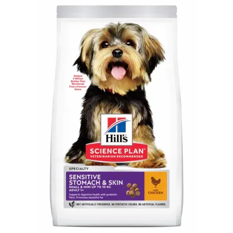 Hill's Canine Adult Sensitive Stomach & Skin Small & Mini Kip - Hondenvoer - 3 kg