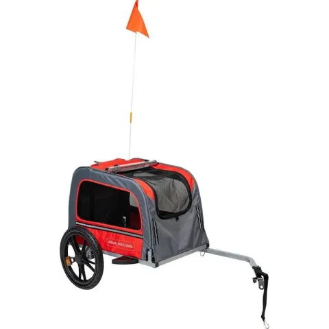 Hondenfietskar Animal Boulevard Rood/Grijs 130x80x90