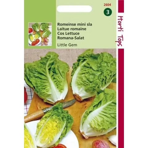 Hortitops Zaden - Bindsla Romeinse mini sla - Little Gem - Sucrine