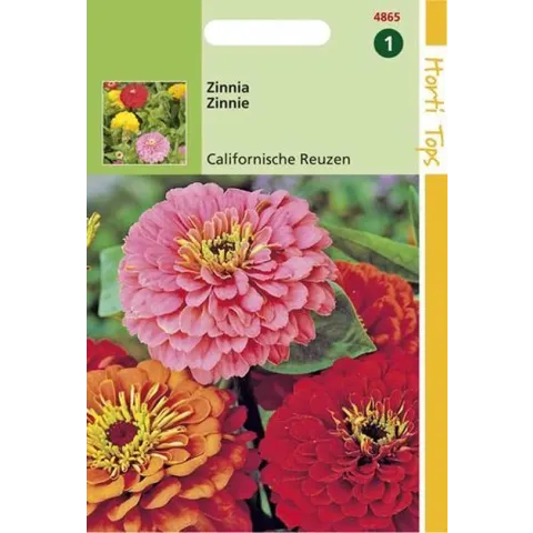 Hortitops Zaden - Zinnia Californische Reuzen gemengd