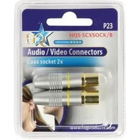 HQ HQS-SCXSOCK/B coaxconnector 2 stuk(s)