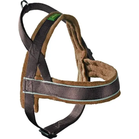 Hunter Harnas Norweger Racing Nylon - Hondentuigje - Bruin - S - 42 x 53 x 2 cm