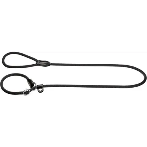 Hunter Retrieverlijn met Stop Freestyle - Hondenriem - Zwart - 0,8 cm x 170 cm
