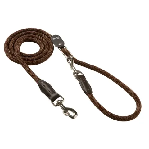 Hunter Variolijn Freestyle Nylon Rond - Hondenriem - Bruin