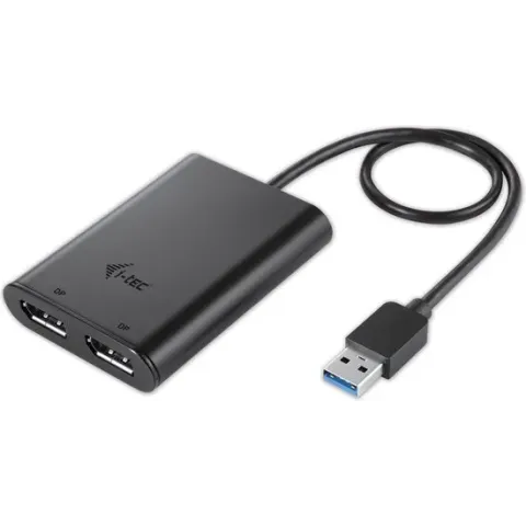 i-tec U3DUAL4KDP USB grafische adapter 5120 x 2880 Pixels Zwart