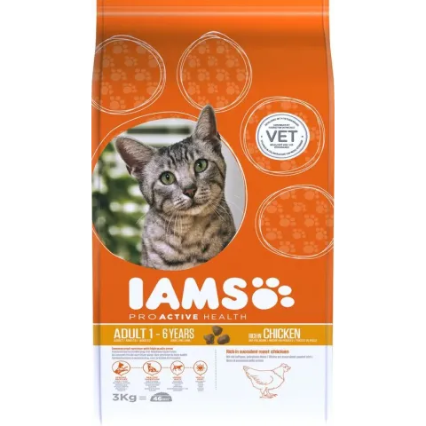 Iams Cat Adult - Kip - Kattenvoer - 3 kg