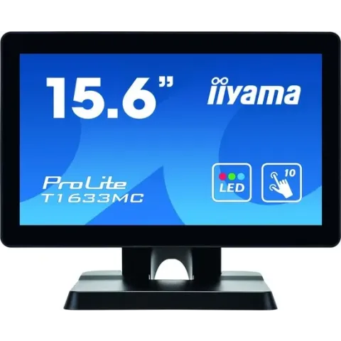 iiyama ProLite T1633MC-B1 touch screen-monitor 39,6 cm (15.6") 1366 x 768 Pixels Multi-touch Multi-gebruiker Zwart