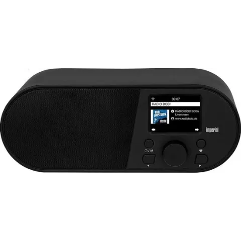 Imperial i105 internetradio (WLAN, mediaspeler, USB, DLNA, kleurendisplay, wekker, app-besturing) zwart