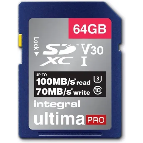 Integral INSDX64G-100/70V30 flashgeheugen 64 GB SD UHS-I