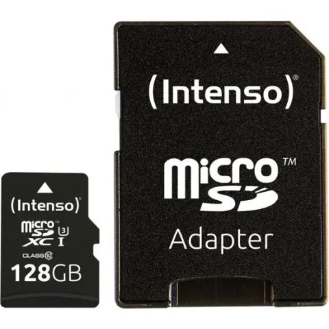 Intenso Professional microSDXC-kaart 128 GB Class 10, UHS-I Incl. SD-adapter