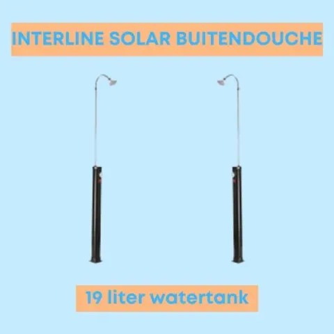 Interline Solar - Buitendouche / Tuindouche op zonne-energie - 19 Liter watertank