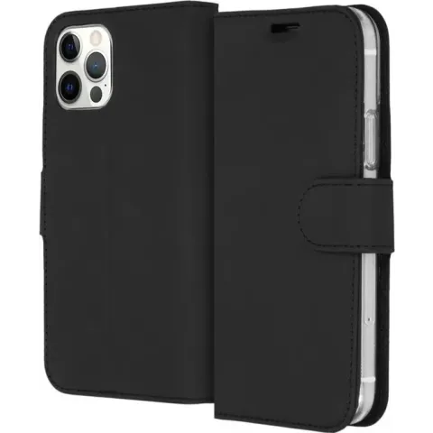 iPhone 12 hoesje bookcase - iPhone 12 Pro hoesje bookcase - iPhone 12 wallet case - hoesje iPhone 12 bookcase - hoesje iPhone 12 Pro bookcase - iPhone 12 Pro wallet case - Kunstleer - Zwart - Accezz Wallet Softcase Bookcase