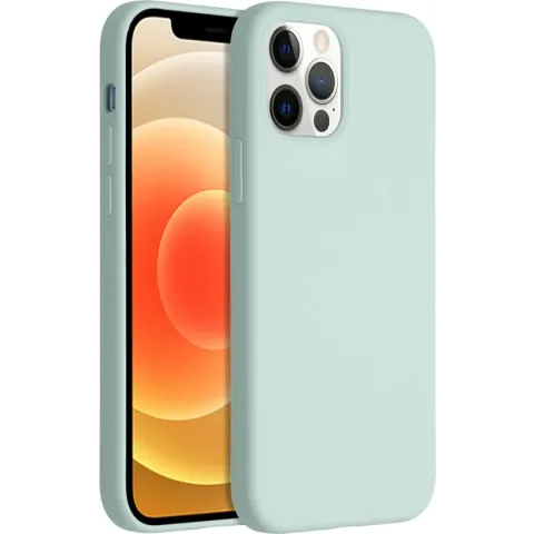 iPhone 12 Hoesje Siliconen - iPhone 12 Pro Hoesje - Accezz Liquid Silicone Backcover - Blauw