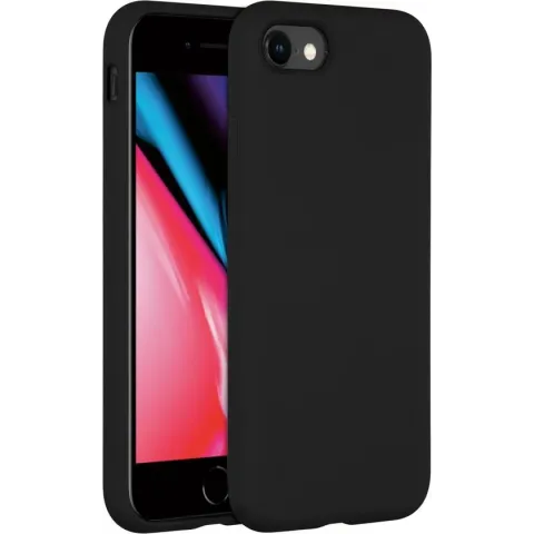 iPhone 8 hoesje - iPhone 7 hoesje - iPhone SE 2020 hoesje - hoesje iPhone SE 2020 - hoesje iPhone 8 - hoesje iPhone 7 - Siliconen hoesje - Zwart - Accezz Liquid Silicone Backcover