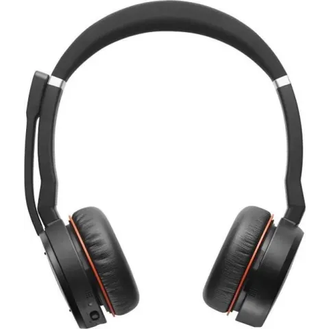 Jabra Evolve 75 MS Stereo Headset Hoofdband Zwart, Rood